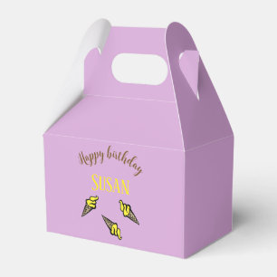 Herzlichen Glückwunsch zum Geburtstag, gelbes Eis Geschenkschachtel
