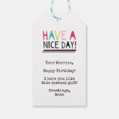 Herzlichen Glückwunsch zum Geburtstag! Geschenkanhänger (Rückseite)