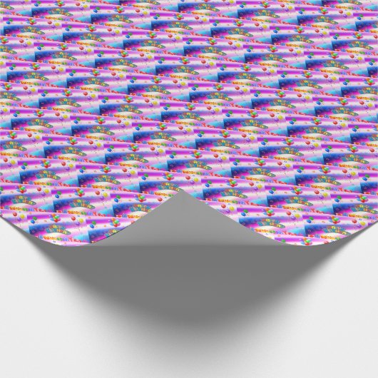 Herzlichen Glückwunsch zum Geburtstag Geschenkpapier (Ecke)