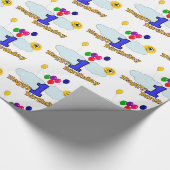 Herzlichen Glückwunsch zum Geburtstag Geschenkpapier (Ecke)