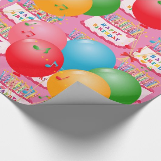 Herzlichen Glückwunsch zum Geburtstag! Geschenkpapier (Ecke)