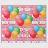 Herzlichen Glückwunsch zum Geburtstag! Geschenkpapier (Flach)