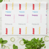 Herzlichen Glückwunsch zum Geburtstag Geschirrtuch (Gefaltet)