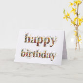 Herzlichen Glückwunsch zum Geburtstag, Gestaltung Karte (Gelbe Blume)