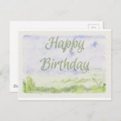 Herzlichen Glückwunsch zum Geburtstag (gestrichen) Postkarte (Vorne/Hinten)