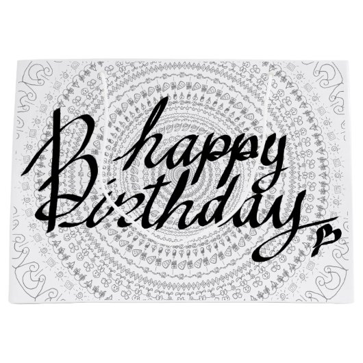 Herzlichen Glückwunsch zum Geburtstag! Große Geschenktüte (Vorderseite)