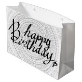 Herzlichen Glückwunsch zum Geburtstag! Große Geschenktüte (Rückseite Schrägansicht)