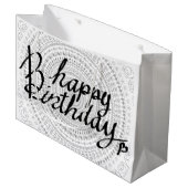 Herzlichen Glückwunsch zum Geburtstag! Große Geschenktüte (Vorderseite Schrägansicht)