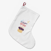 Herzlichen Glückwunsch zum Geburtstag Großer Weihnachtsstrumpf (Vorderansicht (hängend))