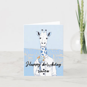 Herzlichen Glückwunsch zum Geburtstag hellblauer G Dankeskarte