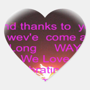 Herzlichen Glückwunsch zum Geburtstag Herz-Aufkleber