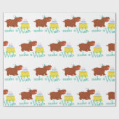 Herzlichen Glückwunsch zum Geburtstag Hippo! Geschenkpapier (Flach)