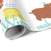 Herzlichen Glückwunsch zum Geburtstag Hippo! Geschenkpapier (Rolleneckpunkt)