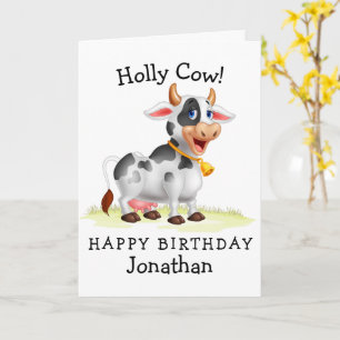 Herzlichen Glückwunsch zum Geburtstag, Holly Cow! Karte