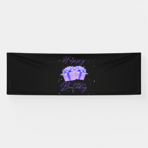 Herzlichen Glückwunsch zum Geburtstag Hübsch Lila Banner