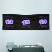 Herzlichen Glückwunsch zum Geburtstag Hübsch Lila Banner (Messeveranstaltung)