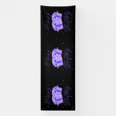 Herzlichen Glückwunsch zum Geburtstag Hübsch Lila Banner (Vertikal)