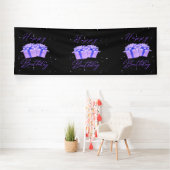 Herzlichen Glückwunsch zum Geburtstag Hübsch Lila Banner (Insitu)