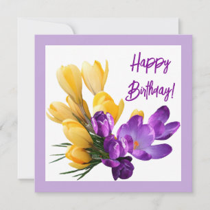 Herzlichen Glückwunsch zum Geburtstag hübsch lila Karte