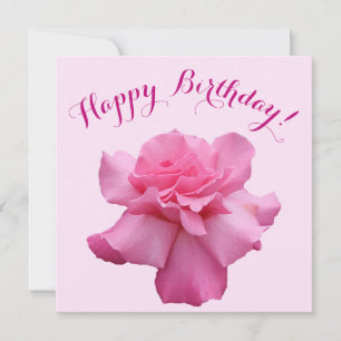 Herzlichen Glückwunsch zum Geburtstag hübsch rosa  Feiertagskarte