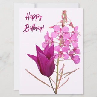 Herzlichen Glückwunsch zum Geburtstag hübsche pink Feiertagskarte