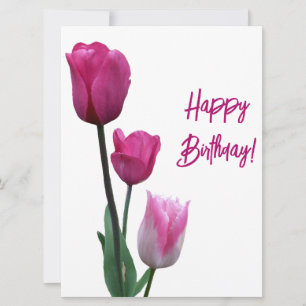 Herzlichen Glückwunsch zum Geburtstag hübsche rosa Feiertagskarte