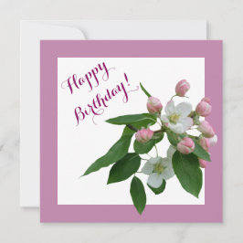 Herzlichen Glückwunsch zum Geburtstag hübsche Rosa Feiertagskarte