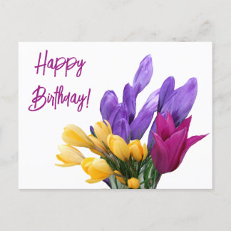 Herzlichen Glückwunsch zum Geburtstag hübscher blu Feiertagspostkarte