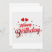 Herzlichen Glückwunsch zum Geburtstag! Ich hoffe, Einladung (Vorne/Hinten)