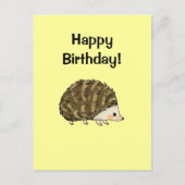 Herzlichen Glückwunsch zum Geburtstag! (Igel) Postkarte (Vorderseite)