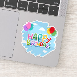 Herzlichen Glückwunsch zum Geburtstag Ihres Farbau Aufkleber