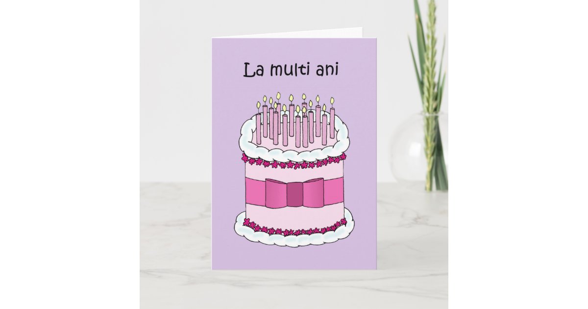Herzlichen Glückwunsch zum Geburtstag im rumänisch Karte Zazzle.de