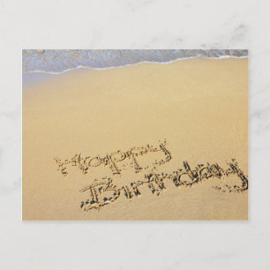 Herzlichen Glückwunsch zum Geburtstag im Sand Postkarte