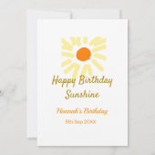 Herzlichen Glückwunsch zum Geburtstag in der Sonne Einladung (Rückseite)