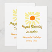 Herzlichen Glückwunsch zum Geburtstag in der Sonne Einladung (Vorne/Hinten)