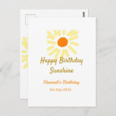 Herzlichen Glückwunsch zum Geburtstag in der Sonne Postkarte (Vorne/Hinten)
