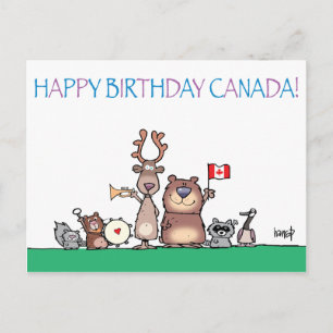 Herzlichen Glückwunsch zum Geburtstag in Kanada! v Postkarte