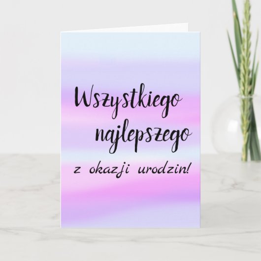 Herzlichen Glückwunsch zum Geburtstag in Polnische Karte (Vorderseite)