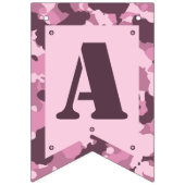 Herzlichen Glückwunsch zum Geburtstag in rosa Camo Wimpelkette (Dritte Fahne)