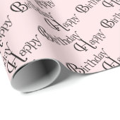 Herzlichen Glückwunsch zum Geburtstag in Rosa Geschenkpapier (Rolleneckpunkt)