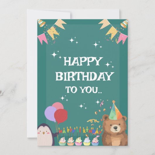 Herzlichen Glückwunsch zum Geburtstag - individuel Einladung (Vorderseite)