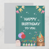 Herzlichen Glückwunsch zum Geburtstag - individuel Einladung (Vorne/Hinten)