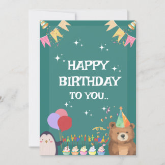 Herzlichen Glückwunsch zum Geburtstag - individuel Einladung