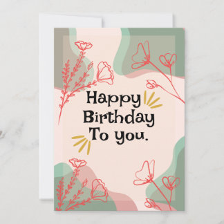 Herzlichen Glückwunsch zum Geburtstag - individuel Einladung