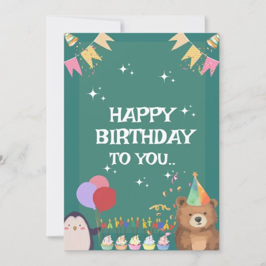 Herzlichen Glückwunsch zum Geburtstag - individuel Einladung (Vorderseite)