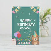 Herzlichen Glückwunsch zum Geburtstag - individuel Einladung (Stehend Vorderseite)