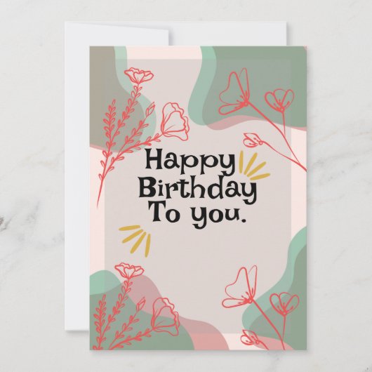 Herzlichen Glückwunsch zum Geburtstag - individuel Einladung (Vorderseite)