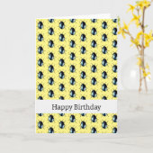 Herzlichen Glückwunsch zum Geburtstag (Käfer) Karte (Gelbe Blume)