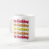 Herzlichen Glückwunsch zum Geburtstag Kaffee Tasse (Vorderseite Links)