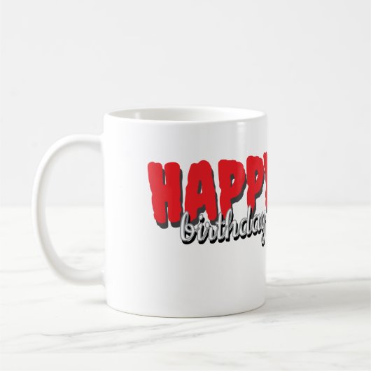 Herzlichen Glückwunsch zum Geburtstag Kaffee Tasse (Links)